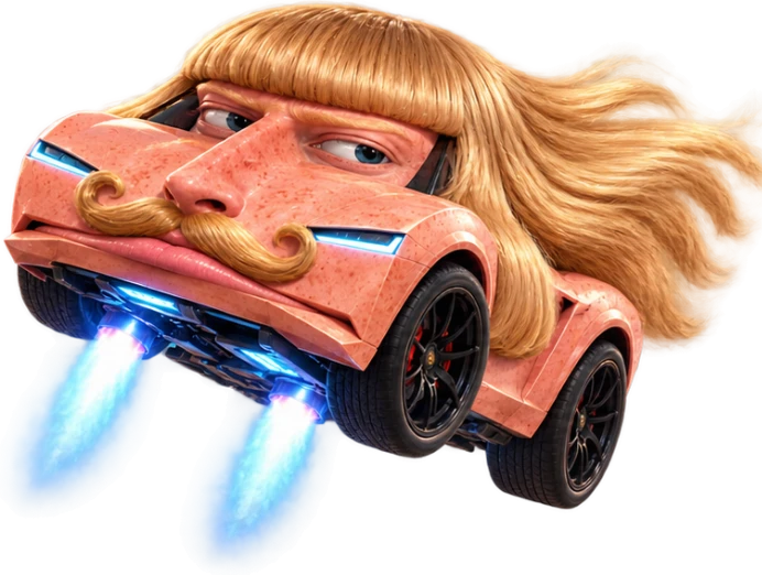 Jean-Phil Roadster diving with blue thrusters